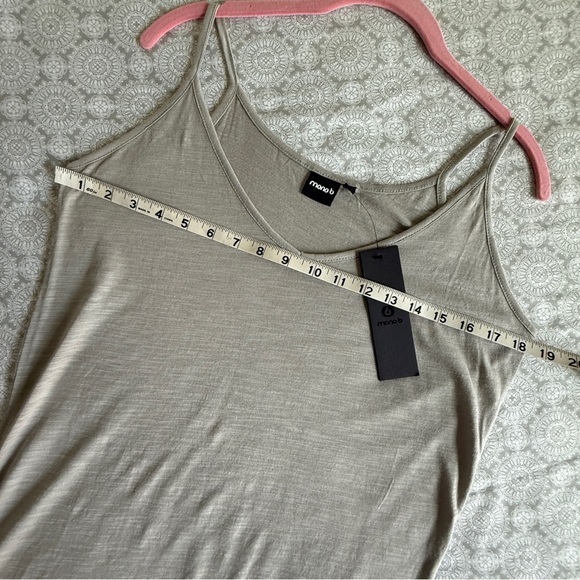 Mono B Light Taupe Modal Cotton Cami Tank Size L NWT - Picture 5 of 6